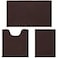HOMEIDEAS 3 Pieces Bathroom Rugs Ultra Soft Non Slip Absorbent Chenille Toilet Bath Mat Set Brown