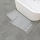 French Connection Nellore Bath Rugs Set of 2 Woven and Beaded Bath Mats Durable and Thick Bath Mats for Bathroom and Shower Rugs 17 x 28 and 20 x 38 Light Grey