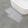French Connection Nellore Bath Rugs Set of 2 Woven and Beaded Bath Mats Durable and Thick Bath Mats for Bathroom and Shower Rugs 17 x 28 and 20 x 38 Light Grey
