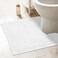 ITSOFT Standard 24x21 UShaped NonSlip Shaggy Chenille Toilet Contour Bathroom Rug with Water Absorbent White