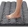 H.VERSAILTEX HVERSAILTEX Bath Rugs for Bathroom Non Slip Bath Mats Extra Thick Chenille Striped Rug 20 x 32 Absorbent Non Skid Fluffy Soft Shaggy Washable Dry Fast Plush Mat for Indoor Bath Room Tub G