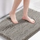 H.VERSAILTEX HVERSAILTEX Chenille Bath Rug NonSlip Bathroom Rug Shag Shower Mat MachineWashable Bath Mat with Water Absorbent Soft Microfibers 20 W x 32 L Dark Grey