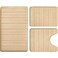 BYSURE Beige Memory Foam Bathroom Rug Set 3 Piece Non Slip Extra Soft Absorbent Bath Mats Machine Washable Dry Toilet Mat Sets for Bathroom Floor