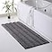 KGORGE Grey Bathroom Rugs Water Absorbent Bath Mat Gifts Thick Shaggy Floor Cover Quick Drying Shower Carpet for Toilet Shower Kitchen 47 x 24 1 Pc
