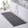 KGORGE Grey Bathroom Rugs Water Absorbent Bath Mat Gifts Thick Shaggy Floor Cover Quick Drying Shower Carpet for Toilet Shower Kitchen 47 x 24 1 Pc