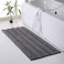 KGORGE Grey Bathroom Rugs Water Absorbent Bath Mat Gifts Thick Shaggy Floor Cover Quick Drying Shower Carpet for Toilet Shower Kitchen 47 x 24 1 Pc