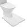 Suchtale Bathroom Contour Rug Non Slip Bath Mat Water Absorbent Soft Microfiber Shaggy Bathroom Mat Machine Washable Bath Rug for Bathroom Thick Plush U Shape Toilet Rug 20 x 24 White