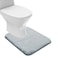 Suchtale Bathroom Contour Rug Non Slip Bath Mat Water Absorbent Soft Microfiber Shaggy Bathroom Mat Machine Washable Bath Rug for Bathroom Thick Plush U Shape Toilet Rug 20 x 24 Light Blue