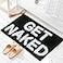 Zeeinx Get Naked Bath Mat Cute Bathroom Rugs Non Slip Microfiber Absorbent Bath Rugs Funny Bathroom Decor for Apartment Black Bath mat for Tub and ShowerMachine Washable20x32