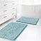 H.VERSAILTEX HVERSAILTEX Bath Rugs for Bathroom SlipResistant Shag Chenille Bath Rugs Mat Extra Soft and Absorbent Bath Rug for Shower Room MachineWashable Fast Dry Aqua Haze 20 x 3217 x 24