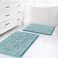 H.VERSAILTEX HVERSAILTEX Bath Rugs for Bathroom SlipResistant Shag Chenille Bath Rugs Mat Extra Soft and Absorbent Bath Rug for Shower Room MachineWashable Fast Dry Aqua Haze 20 x 3217 x 24