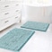 H.VERSAILTEX HVERSAILTEX Bath Rugs for Bathroom SlipResistant Shag Chenille Bath Rugs Mat Extra Soft and Absorbent Bath Rug for Shower Room MachineWashable Fast Dry Aqua Haze 20 x 3217 x 24