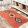 DEXDE Bathroom Rugs Boho Moroccan Bath Rug 20x32 Inches Coral Red Geometric NonSlip Quick Dry Bath Mat Machine Washable Absorbent Soft Carpet for Bathroom