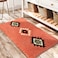 DEXDE Bathroom Rugs Boho Moroccan Bath Rug 20x32 Inches Coral Red Geometric NonSlip Quick Dry Bath Mat Machine Washable Absorbent Soft Carpet for Bathroom
