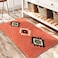 DEXDE Bathroom Rugs Boho Moroccan Bath Rug 20x32 Inches Coral Red Geometric NonSlip Quick Dry Bath Mat Machine Washable Absorbent Soft Carpet for Bathroom