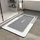 MontVoo Bath MatBath Mat Rug Non Slip Super Absorbent Stain Resistant Quick Dry Thin Bathroom RugBath Mats for Bathroom Floor Bathtub VanityBathmat Bath Rug Easy Care 17x35 Grey