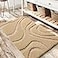 DEXDE Bathroom Rugs Mat Soft Plush Shaggy Microfiber Bath Rug Non Slip Bath Mats for Bathroom Floor Machine Washable Absorbent Carpet for Shower Tub Beige 20x32