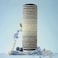 BSICPRO Bathroom Rugs Bath Mat Rug Non Slip 17 x 24 Inches Water Absorbent Chenille Bathroom Floor Mats Machine Washable Haze Blue