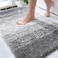 OLANLY Bathroom Rugs Mat 30x20 Extra Soft Absorbent Microfiber Bath Rugs Rubber Backing Quick Dry Machine Washable Bath Mats for Bathroom Floor Tub and Shower Home Decor Accessories Grey