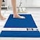 MAYSHINE Small Plush Shaggy Chenille Bath Mat 23x14 Extra Soft Super Absorbent NonSlip Bathroom Rug Fluffy Microfiber Area Rug Sets for Bathroom Floor Kitchen Living Room Dark Blue