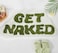 DyeFury Irregular Get Naked Bath Mat Green Funny Bathroom Rugs Small Cute Bathroom Decor NonSlip Sage Green Rugs 31 x 18