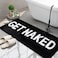KOEXM Get Naked Bath Mat Long Runner Mat Cute Bathroom Rugs Non Slip Absorbent Black Funny Bathroom Decor for Apartment Tub Shower 18 x 47 Machine Washable