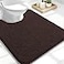 OLANLY Toilet Rugs UShaped 24x20 Extra Soft Absorbent Chenille Contour Bathroom Rugs for Toilet Dry Quickly Machine Washable NonSlip Bath Mat Brown