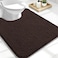OLANLY Toilet Rugs UShaped 24x20 Extra Soft Absorbent Chenille Contour Bathroom Rugs for Toilet Dry Quickly Machine Washable NonSlip Bath Mat Brown