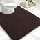 OLANLY Toilet Rugs UShaped 24x20 Extra Soft Absorbent Chenille Contour Bathroom Rugs for Toilet Dry Quickly Machine Washable NonSlip Bath Mat Brown