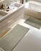 Furicher Large Waffle Bath Mat Set Non Slip Ultra Absorbent Bath Mats for Christmas Bathroom Decor Extra Soft Floor Bathroom Rugs Sets 2 Piece Washable Bath Rugs Set Green White 2047 and 1624