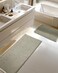 Furicher Large Waffle Bath Mat Set Non Slip Ultra Absorbent Bath Mats for Christmas Bathroom Decor Extra Soft Floor Bathroom Rugs Sets 2 Piece Washable Bath Rugs Set Green White 2047 and 1624