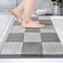 PURRUGS Bathroom Rug NonSlip Machine Washable 20 x 30 Super Absorbent and QuickDry Bath Mat Extra Soft and Plush Bath Rug for Shower Bathtub and Sink Light Grey Grey