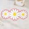 Homantic Pink Long Bathroom Rug Bedroom Area Rug Daisy Pink Bathroom Mat Cute Flower Bathroom Runner Rug Floral Bathmat Absorbent Bath Mat Decor Girly Room Irregular Mat 24x51