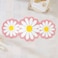 Homantic Pink Long Bathroom Rug Bedroom Area Rug Daisy Pink Bathroom Mat Cute Flower Bathroom Runner Rug Floral Bathmat Absorbent Bath Mat Decor Girly Room Irregular Mat 24x51