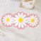 Homantic Pink Long Bathroom Rug Bedroom Area Rug Daisy Pink Bathroom Mat Cute Flower Bathroom Runner Rug Floral Bathmat Absorbent Bath Mat Decor Girly Room Irregular Mat 24x51