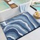 LUMI Absorbent Bathroom Rug Non Slip Rubber Backing Machine Washable Wave Bath Mat Soft Premium Microfiber Beach Bath Rugs Quick Dry for Bathtub and Shower Floor 20x32