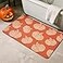 TYUU Halloween Bath Mat Thin Halloween Bathroom Rug NonSlip Quick Dry Pumpkin Bath Mat Fits Under Door Thin Floor Mat Fall Halloween Decor 17x30 Pumpkins Orange