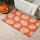 TYUU Halloween Bath Mat Thin Halloween Bathroom Rug NonSlip Quick Dry Pumpkin Bath Mat Fits Under Door Thin Floor Mat Fall Halloween Decor 17x30 Pumpkins Orange