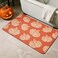 TYUU Halloween Bath Mat Thin Halloween Bathroom Rug NonSlip Quick Dry Pumpkin Bath Mat Fits Under Door Thin Floor Mat Fall Halloween Decor 17x30 Pumpkins Orange