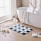 CozeCube Bath mats for Bathroom Non Slip Fluffy Absorbent Microfiber Bath mat Washable Aesthetic Bathroom Rugs Large Navy Blue Checkered Bath mat Navy Blue 36 x 24