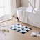 CozeCube Bath mats for Bathroom Non Slip Fluffy Absorbent Microfiber Bath mat Washable Aesthetic Bathroom Rugs Large Navy Blue Checkered Bath mat Navy Blue 36 x 24
