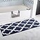Bedford Home 100 Cotton Trellis Bathroom Mat 24x60 inches Navy