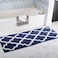 Bedford Home 100 Cotton Trellis Bathroom Mat 24x60 inches Navy