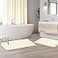 Clara Clark 2 Piece Bathroom Rug Set Memory Foam Bath Mat Set Plush Cozy Ultra Soft Non Slip Machine Washable Quick Dry 24 x 17 32 x 20 White