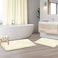 Clara Clark 2 Piece Bathroom Rug Set Memory Foam Bath Mat Set Plush Cozy Ultra Soft Non Slip Machine Washable Quick Dry 24 x 17 32 x 20 White