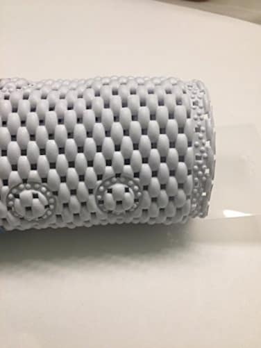 Popular Bath Waffle Weave TUB MAT White Style PVC Foam Premium Quality Nonslip Simple USE Place Directly Over Drain Size 17x 36 White