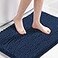 H.VERSAILTEX HVERSAILTEX Navy Blue Bath Mats for Bathroom Bath Mat 20x32 inch Oversize Bathroom Rug Shag Shower Mat Soft Texture Floor Mat MachineWashable Bath mats with Water Absorbent Soft Microfibe