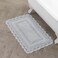 Laura Ashley Absorbent Bath Mat Reversible Crochet Soft and Plush Bathroom Mat 100 Cotton 24x40 Bath Rug Light Grey