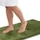 Genteele Memory Foam Bath Mat Non Slip Absorbent Super Cozy Velvet Bathroom Rug Carpet 17 inches X 24 inches Green