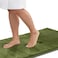 Genteele Memory Foam Bath Mat Non Slip Absorbent Super Cozy Velvet Bathroom Rug Carpet 17 inches X 24 inches Green